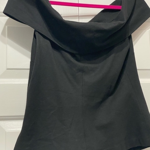 ROSETTA GETTY Top Women’s XL Banded Off Shoulder Minimal Black Body Con New $620 - Picture 8 of 11